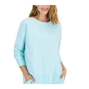 ID Ideology Women S Fleece Sweatshirt Blue Size Large